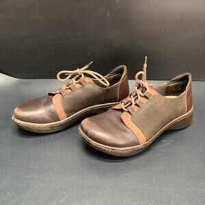 Naot Women’s Riviera Leather Oxfords Brown Comfort Work Size 7 US, 38 EU.